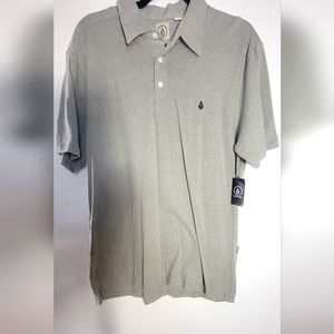 Volcom light gray polo size L